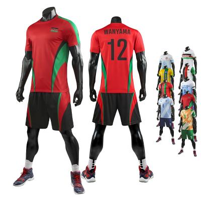 China Custom Antibacterial Kids Jersey Set Original Grade Team Sportswear Adult Soccer Jersey Football Team Soccer Wear for sale