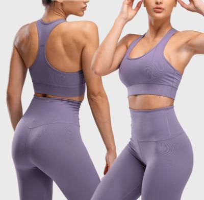 China 2020 New Fitness Wear Sports Wear Pants Workout Apparel Women Breathable Custom Yoga Bra Set With Custom Logo for sale