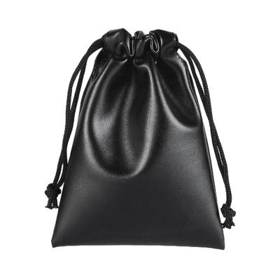 China Recyclable Custom Velvet Drawstring Packaging Leather Jewelry Pouch for sale