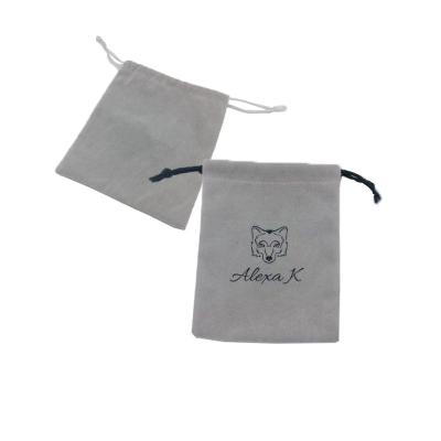 China Recyclable Wholesale Custom Logo Envelope Velvet Bag Jewelry Packaging Pouch for sale