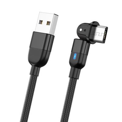 China Mobile Phone On Free Super Fast Charging 180 Degree Current Rotation 3A Data Cable Micro Charging Cable Phone Accessories With Cheap Price for sale