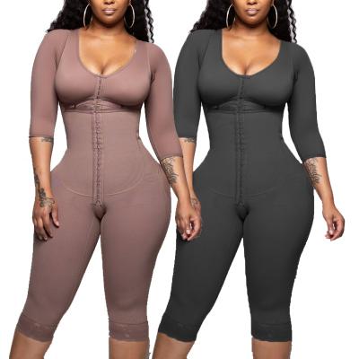 China New Antibacterial Design High Waist Long Butt Shaper Seamless Elasticity Jumpsuit Women's Full Body Tummy Control Bodysuit Shapewear for sale