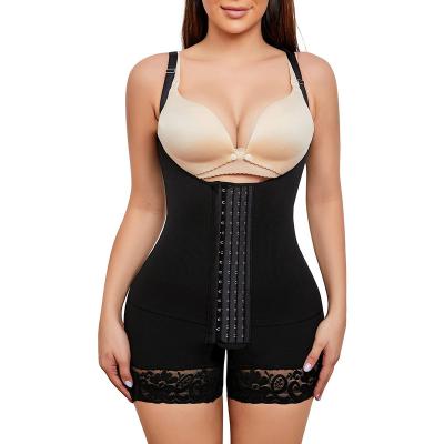 China Antibacterial Custom Made High Compression Fajas Colombianas Body Shaper For Women Tummy With Adjustable Shoulder Straps Row Hooks Faha Shapewear for sale