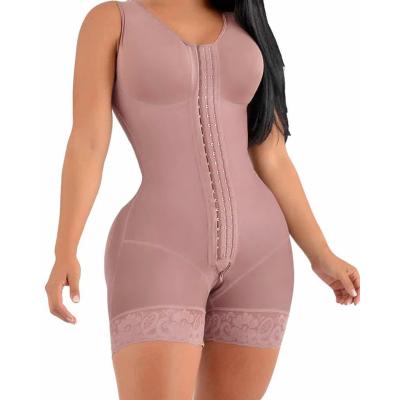 China Fajas Colombianas Post Surgery Shapewear Antibacterial Compression Slimming Flat Lace Belt Woman Stomach Shaper Creams Shorts Bodyshaper for sale