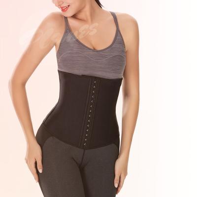 China OEM Service 9 Antibacterial Steel Mesh Breathable Rubber Corset Sports Fitness Corset Support Belt Gaiters Waist Trainer for sale