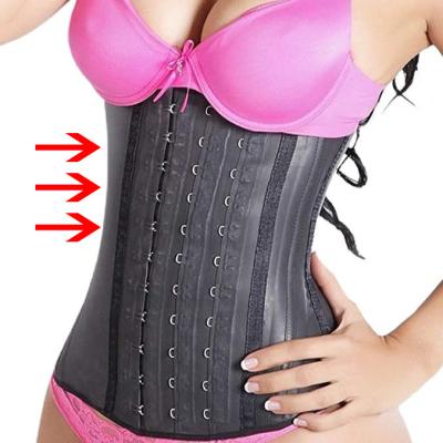 China 2023 Antibacterial Hot Sale Waist Cincher Girdles Steel Corset Ann Cherry Latex Waist Trainer Slimming Girdle Bone Body Shaper Latex 25 for sale