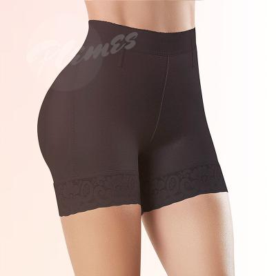 China Antibacterial Women's Shorts Mid Waist Comfortable Butt Lifter With High Lace Compression Plus Size Shorts Women's Private Label Underwear for sale