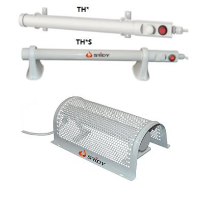 China Bathroom Bathroom Cast Stable Heat Tubular Tube Air Heater Adjustable Thermostat With Light Weight TH01 for sale