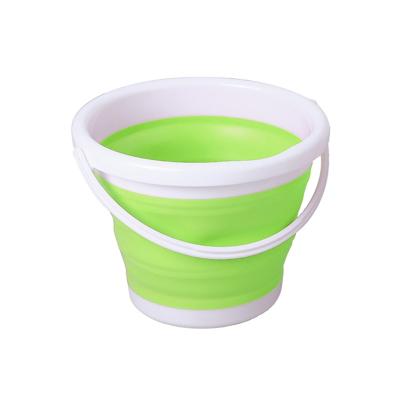 China 10 L Viable Plastic Collapsible Bucket TPR Bucket Portable Outdoor Fishing Soft Folding Bucket for sale