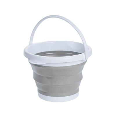 China Portable 10L PP/TPR Viable Collapsible Bucket Basin Folding Bucket for sale