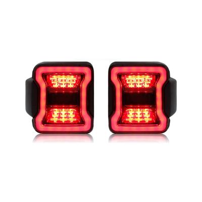 China Durable Wholesale Black Plug-and-play Housing Lamp ABS Optional Tail Light Smoked LED Tail Lights For JL Truck for sale