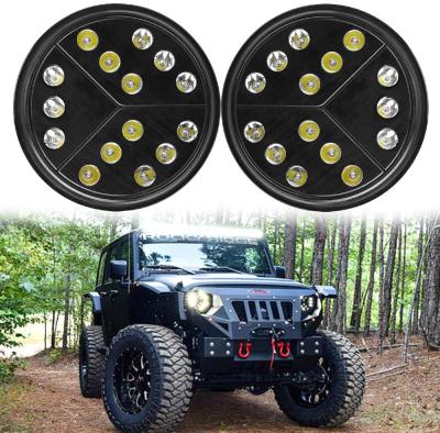 China Dot Approved 12V 24V 40W White H4 Hi/Lo Durable Die-Casting Aluminum Beam 7 Inch Round Led Headlight For Jeep Wrangler for sale