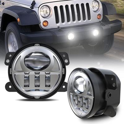 China 27W Aluminum Chip Driving Offroad Passing Lights Led White 4 Inch LED Fog Lights For Jeep Wrangler JK JKU for sale