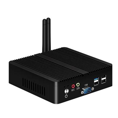 China Industrial PC J1900 Mini Quad Core Linux Pfsense 2 Gigabit Ethernet RS232 Micro Micro Computer for sale