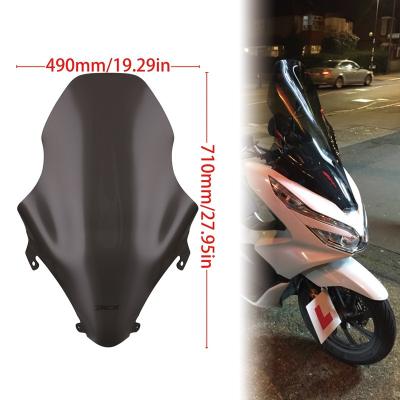 China Motorcycle Accessories Windshield Wind Screen Protector Front Window High Cover Guard Plastic Shield For HONDA PCX 125/150 2018-2019 for sale