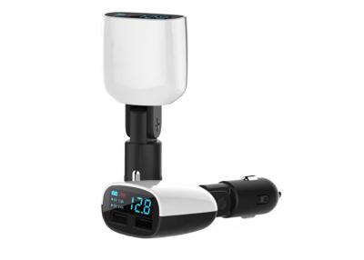 China Swing Head Dual USB Ports Universal Car Charger LED Display FCC / Rohs for sale