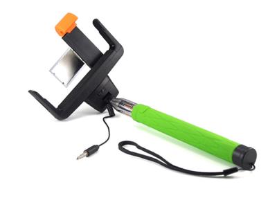 China ROHS Cable Selfie Stick Extendable Handheld Monopod WIth Mirror for sale