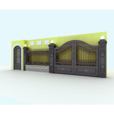 China Low Price Easily Assembled High Quality All Solid Casting Aluminum Sliding Barrier Gate for sale