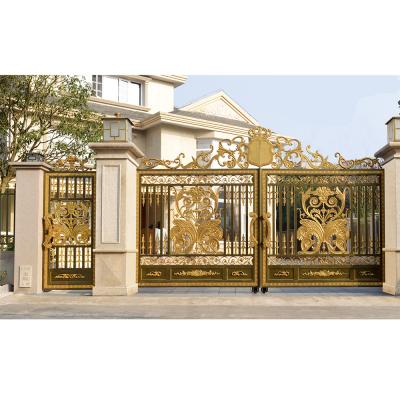 China Factory Sales Latest Hot Metal Frame Easily Assembled Solid Vacuum Cast Aluminum Yard Gate for sale