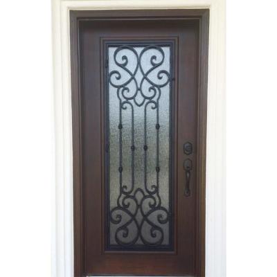 China Modern Design Wrought Iron Double Door /New Style Door Modern Design for sale