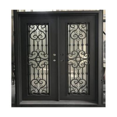 China Modern OEM Most Durable And Available Styles Wrought Iron Door Wide Range for sale