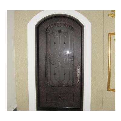 China Modern Custom-Produced Wrought Iron French Door Exterior Iron French Doors for sale