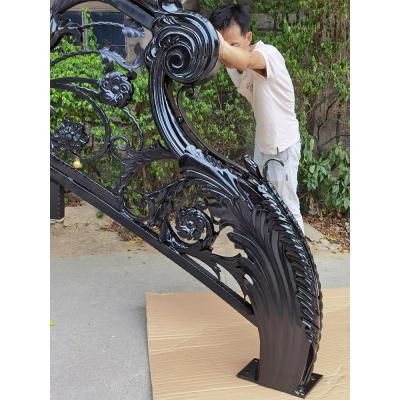 China Modern professional production and manufacturing of curved steel stair railing provide 3D design for sale