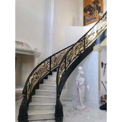 China Modern The Most Luxurious Indoor And Outdoor Curved Aluminum Staircase Handrail For Villas for sale