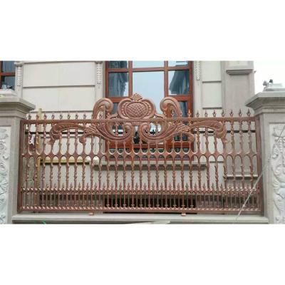 China Best Selling Goods Easily Assembled Using Composite Slat Fence Panel Decorative Wrought Iron Garden Fences for sale