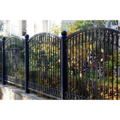 China 2021 Easily Assembled Rust Free Balcony Security Vertical Wrought Iron Fence for sale