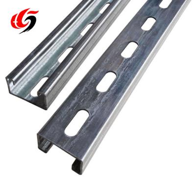 China Support Factory Outlet Hot Dip Galvanized Manufacturer Strut Steel C Slotted Channel for sale