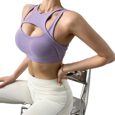 China New Arrival Fitness Anti-Wrinkle Custom Sexy Yoga Bra Top Vest Wear Active Gym Wear Sports Wear For Women for sale