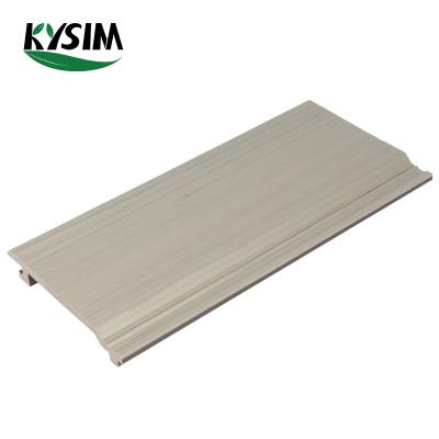 China Modern plastic composite sound proof color cedar material eco building eco prefab house embossed wpc wall cladding for sale