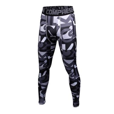 China Men's Breathable Gym Gaiters Sports Fitness Pants Camouflage Jogging Compression Pants Running Tights Mens Football Training Trousers for sale