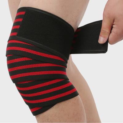 China FDBRO 1pcs Universal Knee Wraps Men Fitness Weightlifting Sports Knee Wraps Squats Training Equipment Accessories For Gym 190*8CM for sale