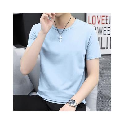 China Other Summer Soft Pure Color Round Neck Short Sleeve Custom Loose Men Cotton t Shirt for sale