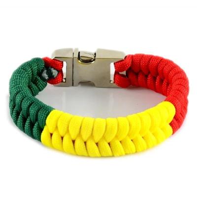 China Metal Release Buckle Emergency Paracord Survival Bracelet for Outdoor Adventures for sale