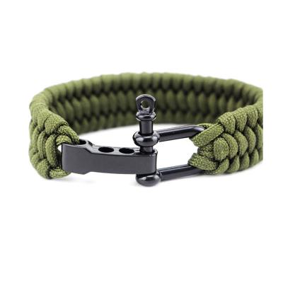 China 6 bis 8 Zoll Paracord Survival U-Gürtel-Armband für Outdoor-Aktivitäten in über 200 Farben zu verkaufen