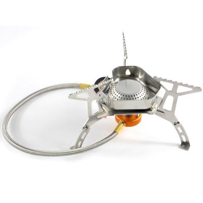 China Stainless and Copper Mini Gas Stove for Camping 0.370kg Gross Weight Foldable Design for sale