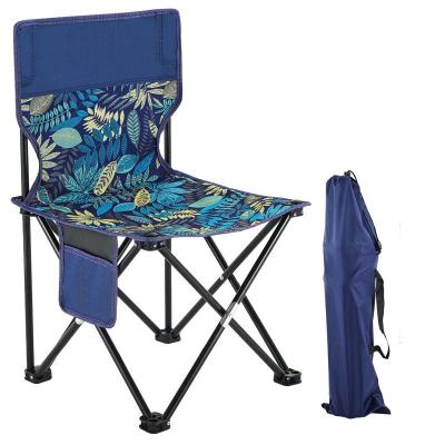 China Outdoor Camping Vissen Stoelen Draagbare lichtgewicht vouwstoel met armsteun in blauw Te koop