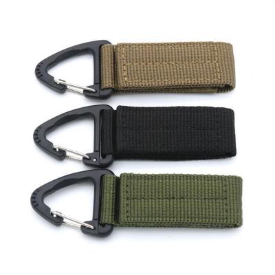 China 65x25mm Nylon Carabiner Keychain Strap Keyring Holder Perfect for Outdoor Activities for sale