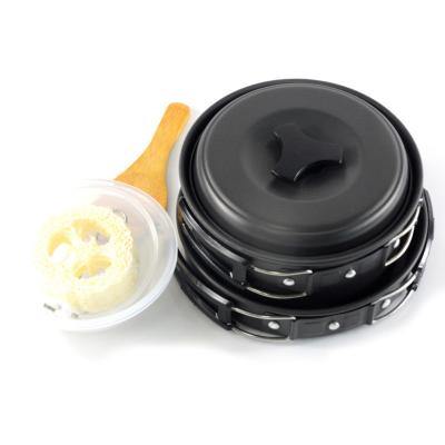 China 1 Pan Portable Style Camping Aluminum Cookware Set Essential for Outdoor Cooking for sale