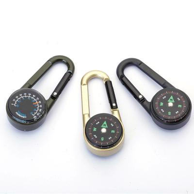 China Portable Metal Carabiner Compass for Outdoor Camping Survival Digital Display Methods for sale