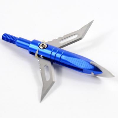 China 4.3X2.5cm Portable 100 Grain Metal Broadhead for Bow Archery Outdoor Hunting Arrow Head for sale