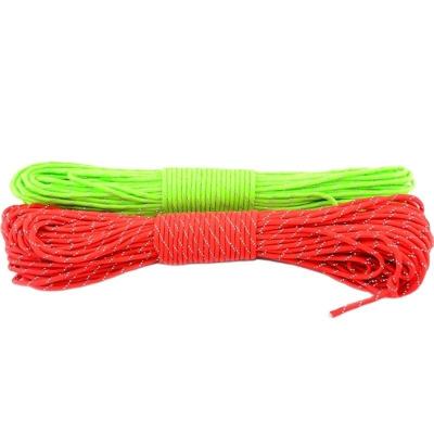 China 4mm Diameter Reflective 7 Strand Paracord 100FT Polyester 550 Parachute Cord Rope for sale