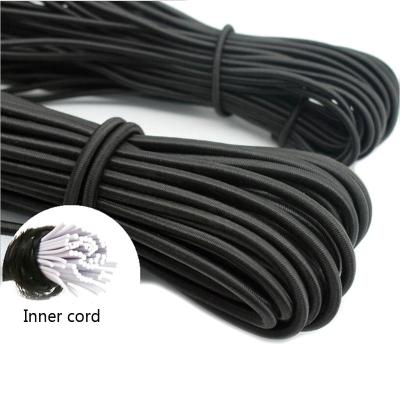 China High Strength Elastic Bungee Shock Cord 4mm 5mm Black Bungee Rope Durable and Flexible for sale