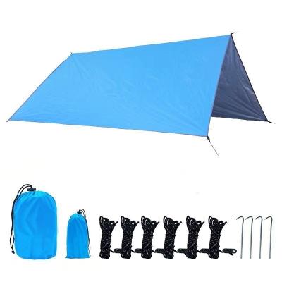 China Outdoor Polyester Camping Tarp Tent with Silver Coating and Single Skin Structure for sale