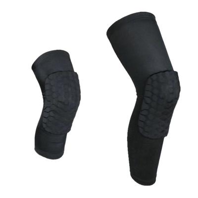 China Breathable Sport Knee Pad Polyester Knee Brace Support Compression Leg Honeycomb Sleeve for sale