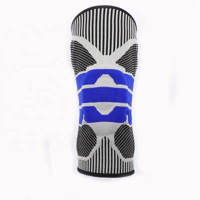 China Sport Nylon Silicone Knee Pad Compression Knee Support Brace for Basketball Protection for sale