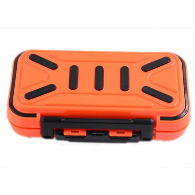 China Orange ABS Plastic Fishing Fly Lure Box with High Durability Waterproof Fish Bait Box for sale